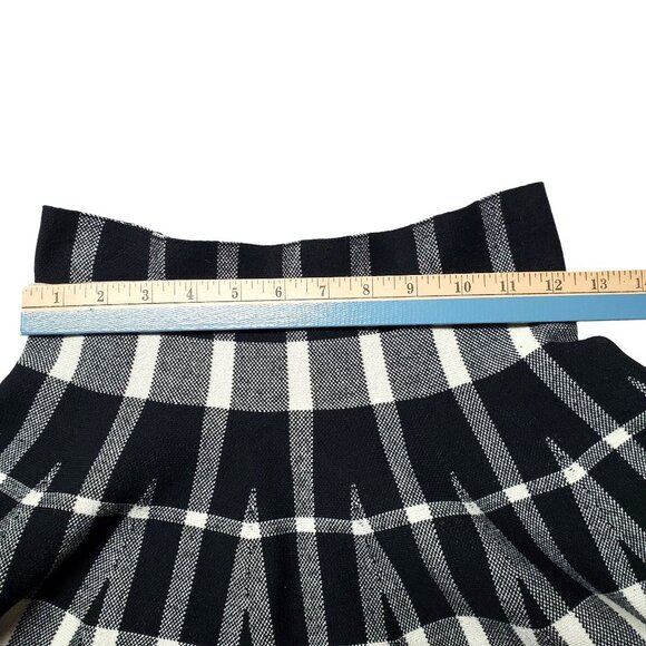 Girls Black & White Plaid Circle Skirt By Mono B Size S/M - Picture 4 of 9